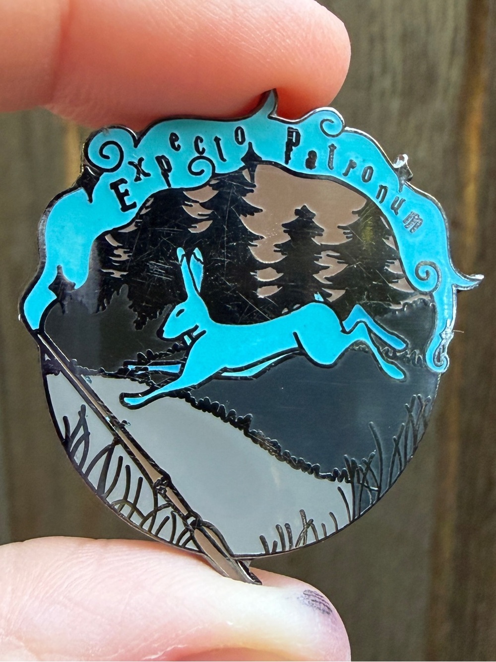 Expecto Patronum Glow-in-the-dark Rabbit Enamel Pin Harry Potter